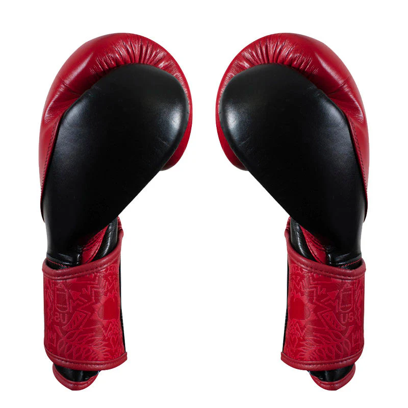 Guantes Cleto Reyes de alta precisión en piel, rojo/negro - Image 4